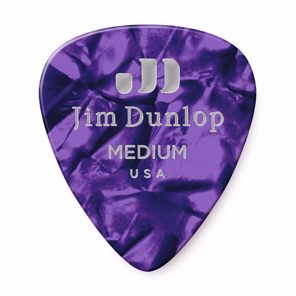 Dunlop Pack 12 Púas Genuine Celluloid Classic Abalon - Medium ADU483P13M