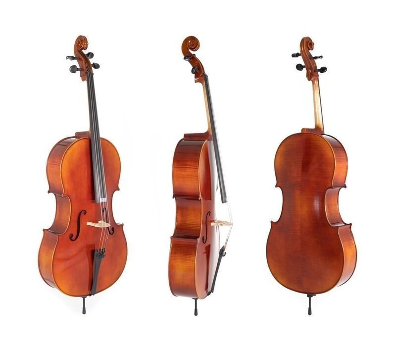 Gewa Cello Ideale-VC2 1/2 Incluye Funda, Arco de Carbono y Cuerdas Larsen Aurora GS4020631121