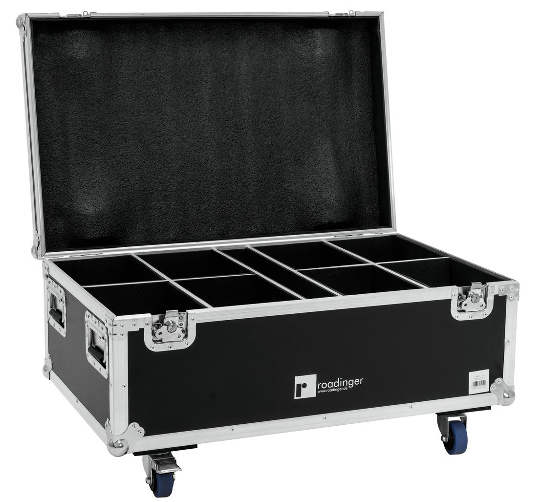 Roadinger 8x LED IP PAR 7x10W RGBL Flightcase Iluminacion Flightcase 8x LED IP PAR 7x10W RGBL