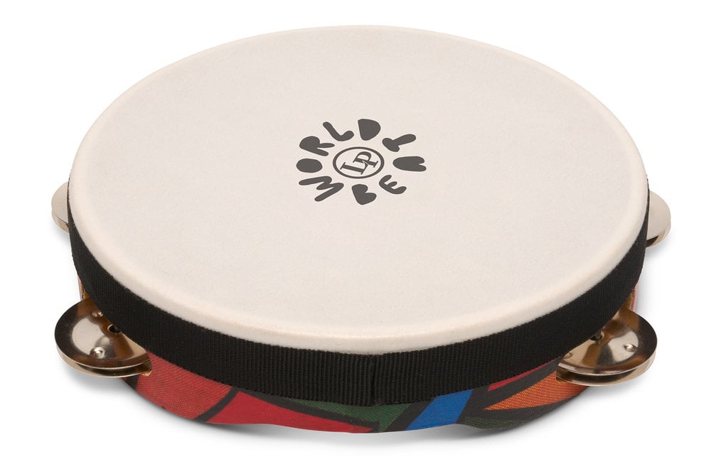 Latin Percussion LP7022 Panderetas World Beat una fila con parche LP7022