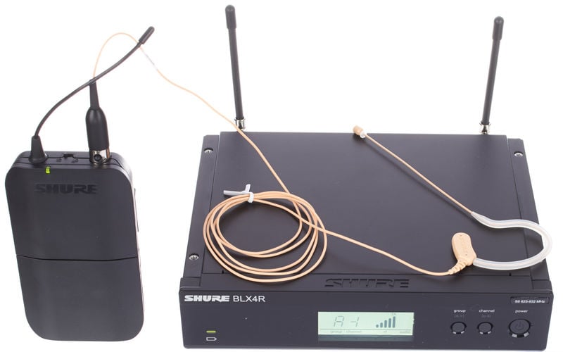 SHURE BLX14RE/MX53-K3E Sistema Inalámbrico MX153 Lavalier con Receptor Enracable. 606-630MHz BLX14RE/MX53 K3E