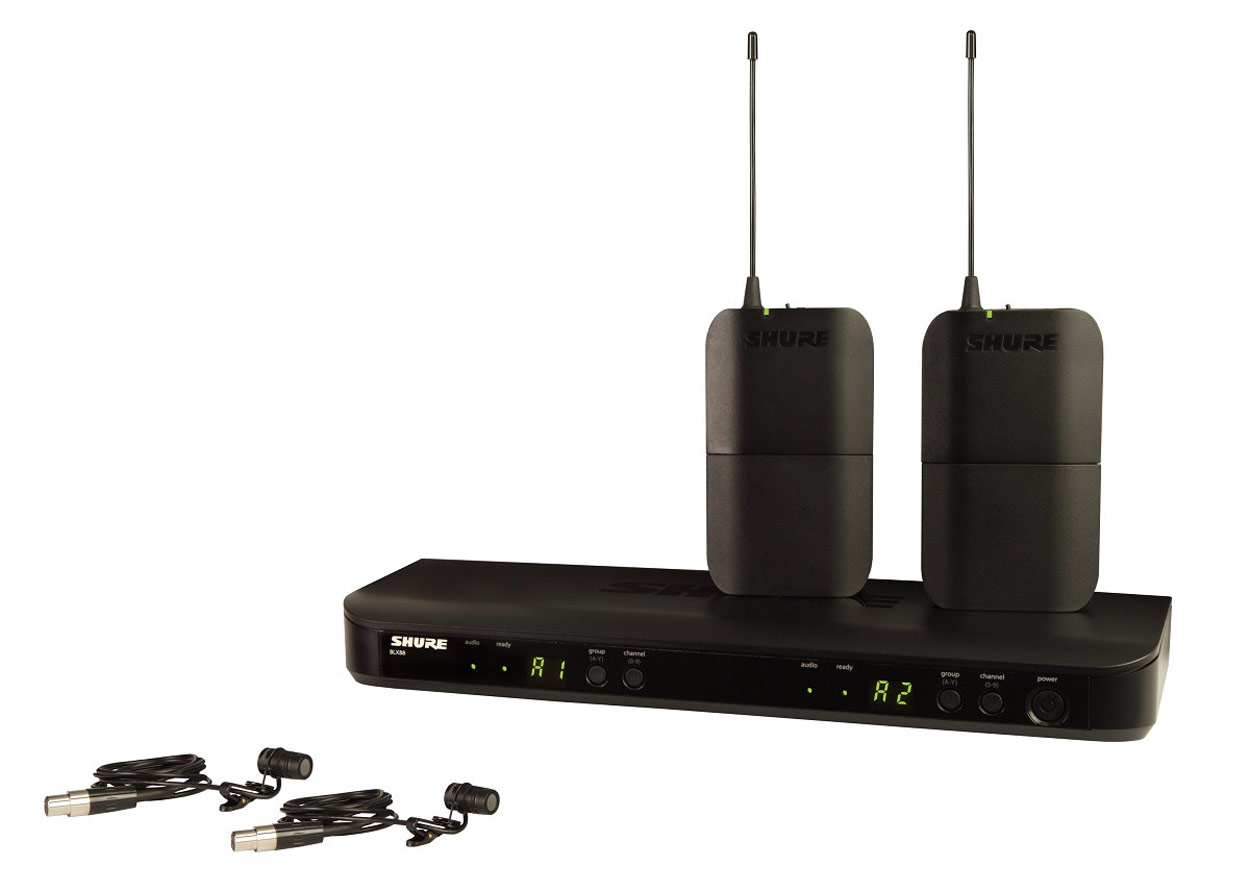 SHURE BLX188E/W85 K3E Sistema Inalámbrico Dual con Lavalier WL185 BLX188E/W85 K3E
