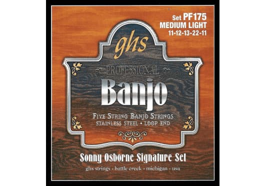 GHS Juego Banjo Stainless Steel (5St) Sonny Osborne CGHPF175
