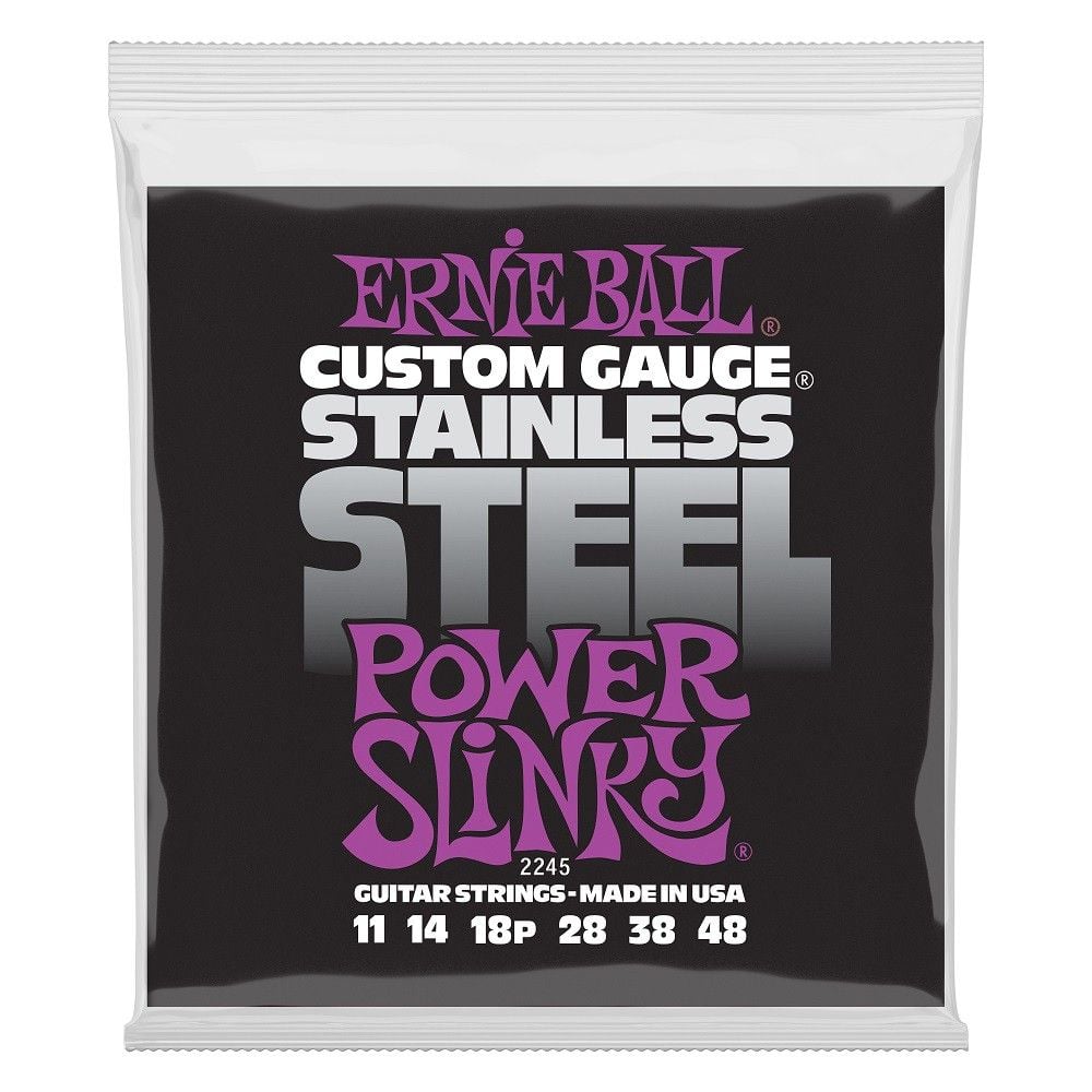 Ernie Ball 2245 Power Slinky S.Steel Cuerdas Para Guitarra Eléctrica 11-48 2245