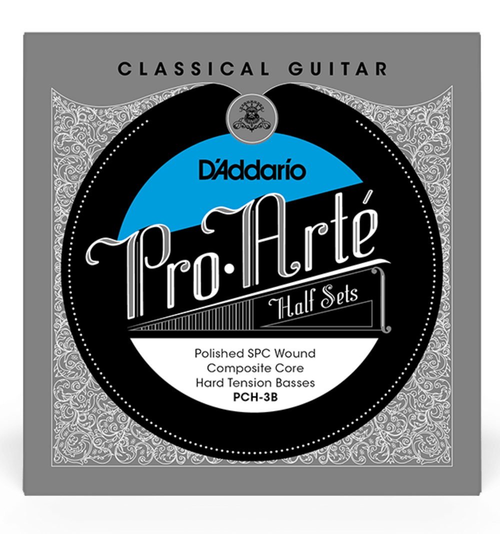 D Addario PCH-3B Cuerdas Guitarra Clásica Pulida de Bajo de Tensión Dura PCH-3B