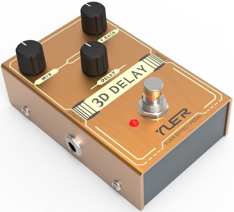 YUER 3D DELAY Pedal de efecto 3D DELAY