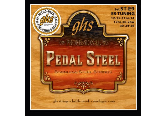 GHS Juego Pedal Steel Super Steels - Afinación E9 CGHST-E9