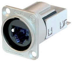 Neutrik NE8 FDY-C6 Conector de panel D-forma CAT6  NE8FDY-C6 D-forma CAT6