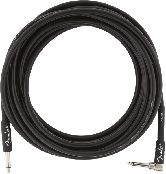 Fender Profesional 5,5 Metros Jack Mono a Jack Acodado Black Prof. Angle Plug 5,5m