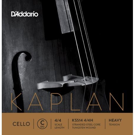 D´addario KS514 Cuerda Kaplan Solutions Do (C) para violonchelo 4/4, tensión fuerte KS514-4/4H Kaplan Solutions Cello C