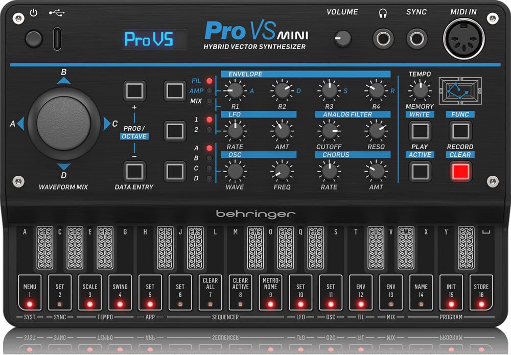 BEHRINGER PRO-VS MINI Sintetizador Híbrido Portátil PRO-VS MINI