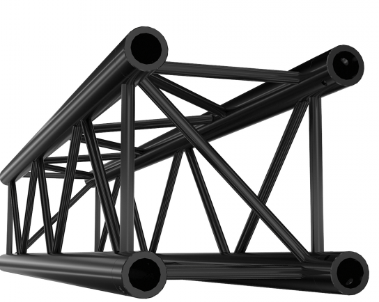 Showtec GQ30050HDB Straight 500mm Heavy Duty Black Pro-30 Square G Truss GQ30050HDB