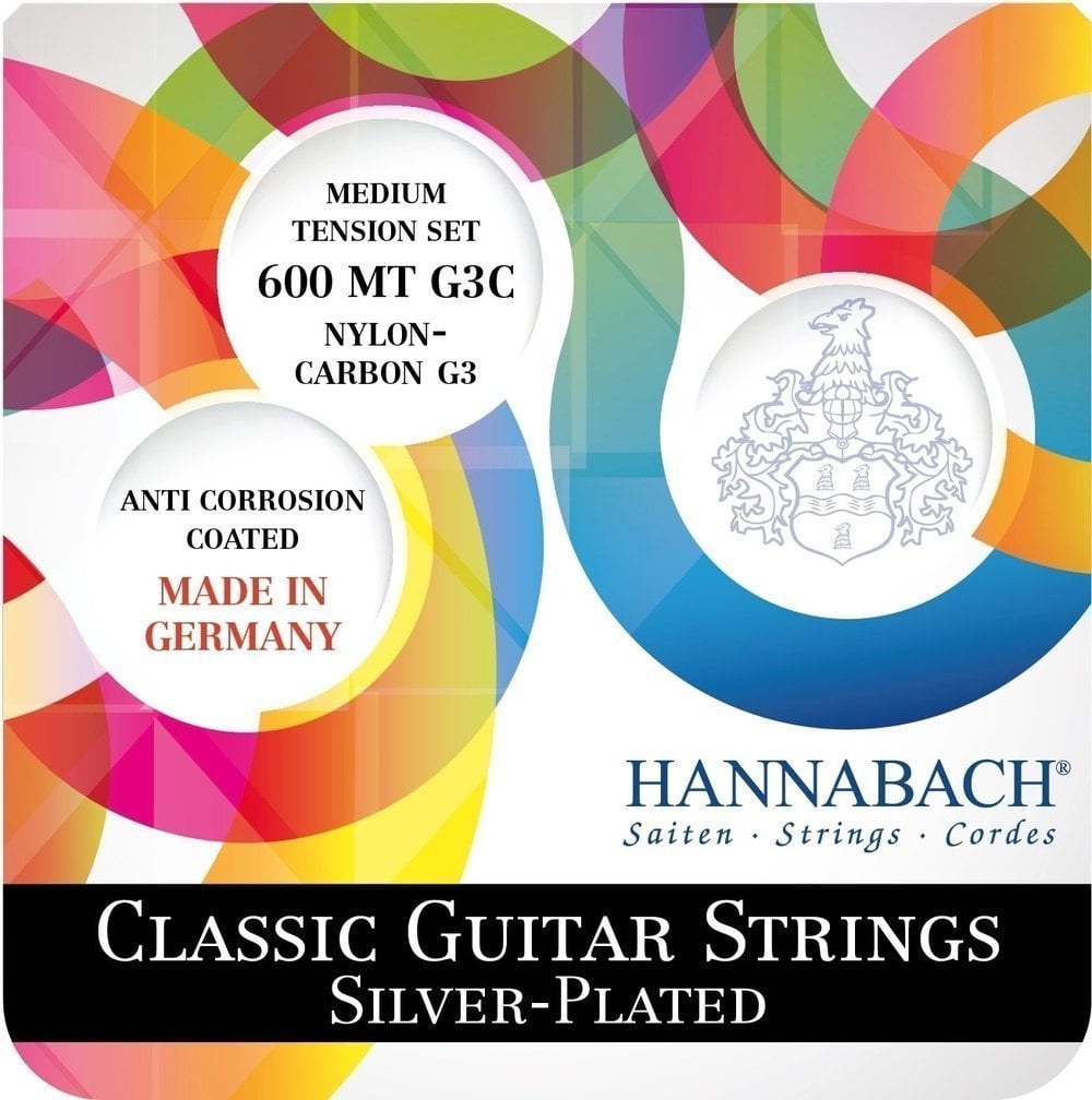 Hannabach 600 MTG3C Tension Media Cuerdas Guitarra Clásica 600 MTG3C