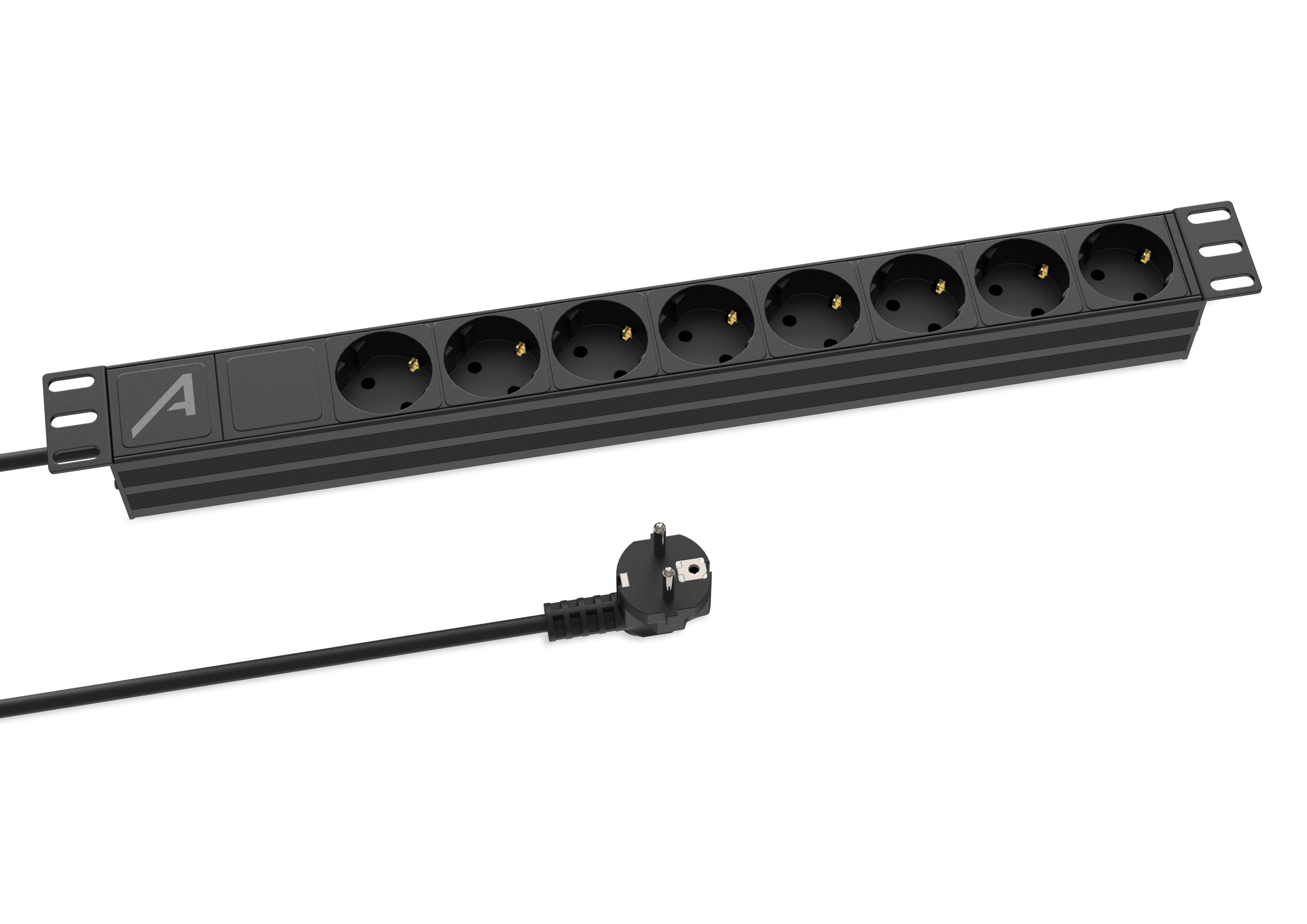 Audibax PSR8-SB Regleta 8 Tomas Schuko para Armario Rack 19 1U PSR8-SB Regleta