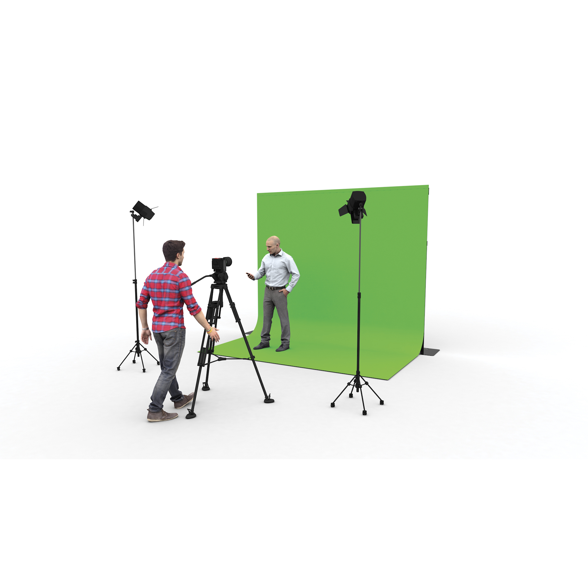 WENTEX Telón P&D Chromakey 300 g/m² Pantalla verde - 590 x 400 cm (anchura x 89483