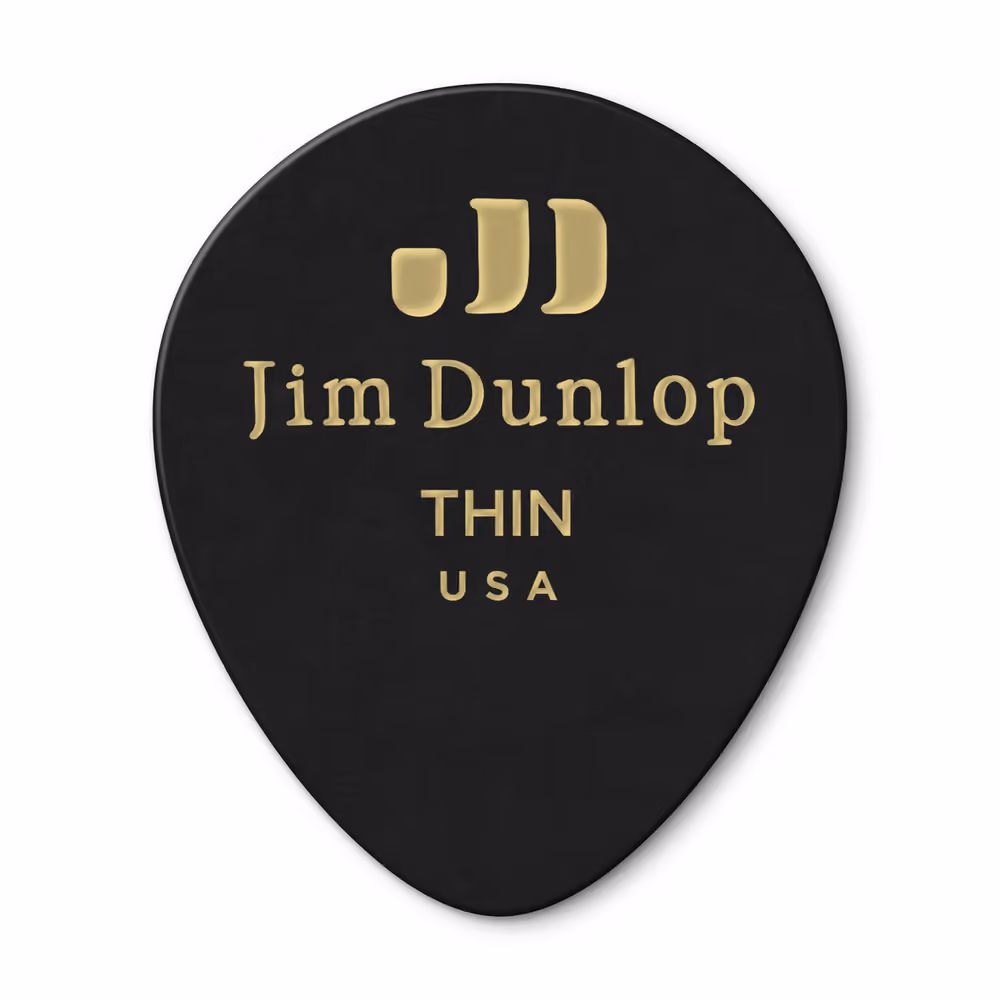 Dunlop Pack 72 Púas Genuine Celluloid Teardrop Negra - Thin ADU485R03TH