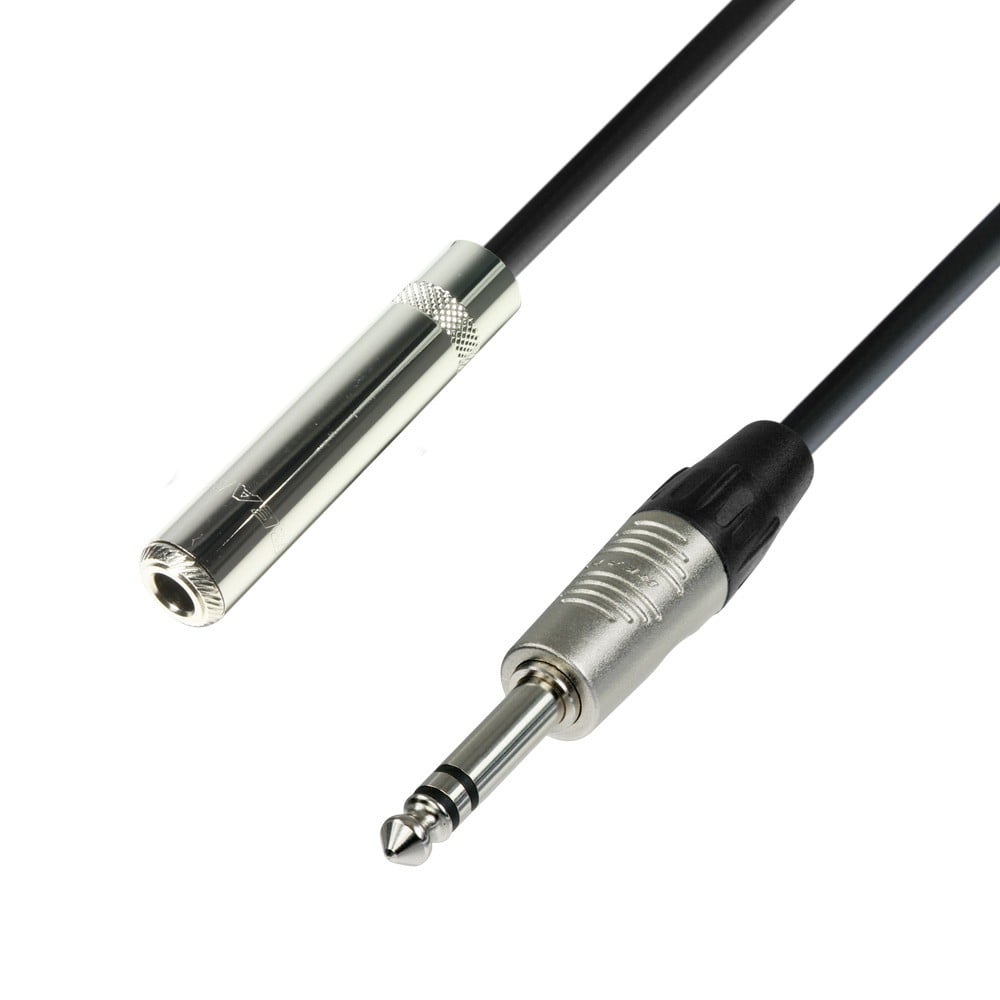 Adam Hall Cables K4 BOV 0600 Cable de Extensión para Auriculares de Jack 6,3 mm estéreo a Jack 6,3 mm estéreo 6 m K4 BOV 0600