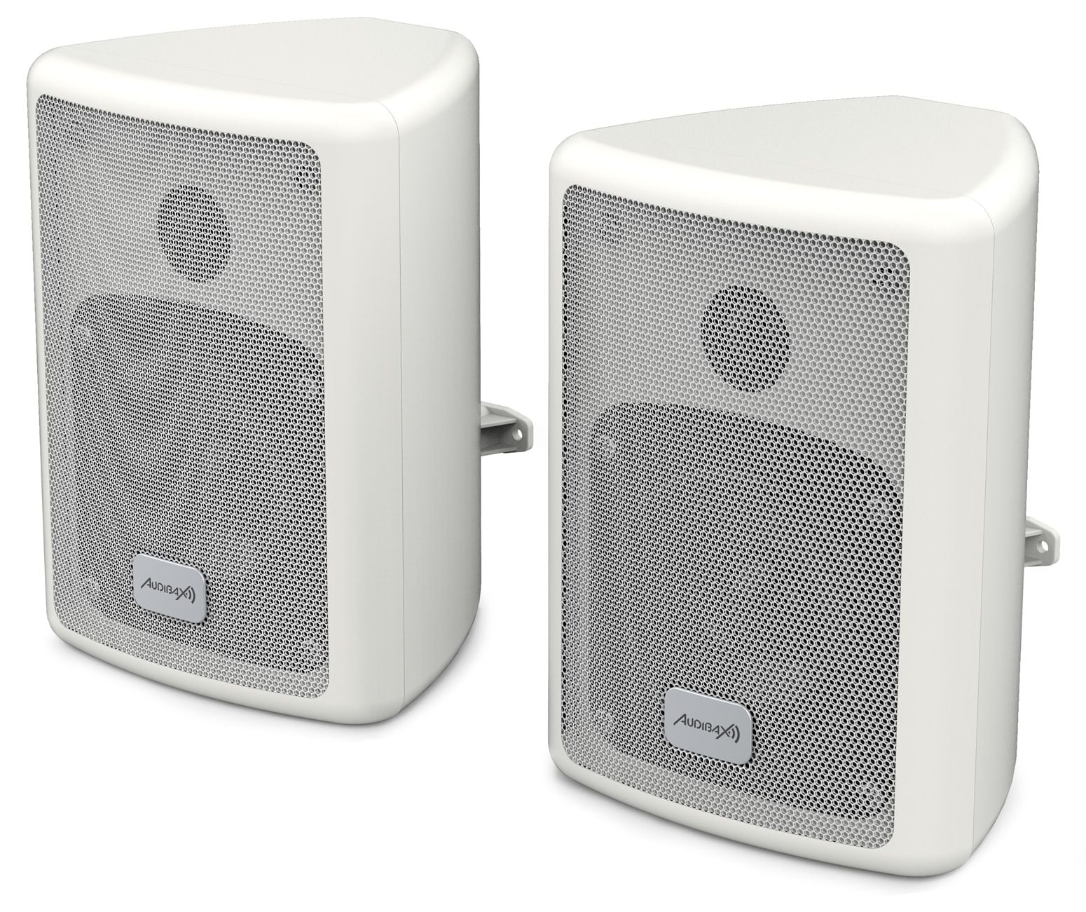 Audibax PR-41W Pareja Altavoces Estantería HiFi y Sonorización 75 W Soporte Pared Incluido Blanco PR-41W