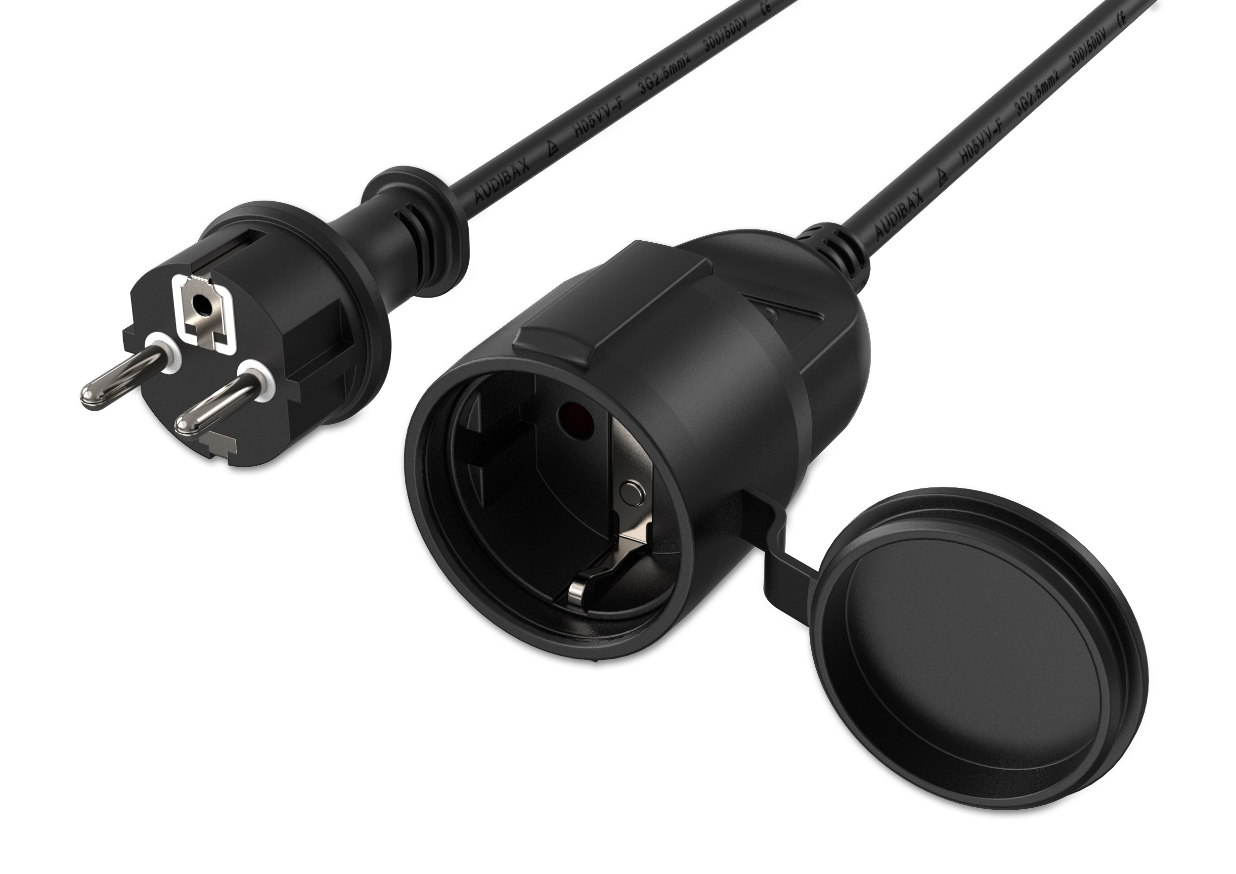 Audibax PCE500-25 Alargador de Cable 5m x 2,5 mm² PCE500-25 Alargador de cable