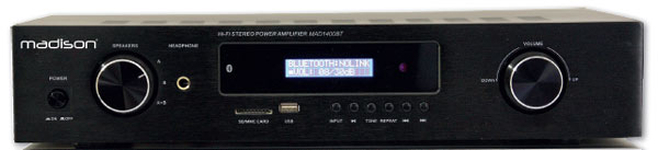 MADISON KODA MAD 1400BT Amplificador Bluetooth USB SD 2*140W MAD 1400BT BK