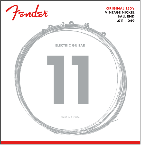 Fender Cuerdas de Guitarra Original 150 Acabado Niquel Puro 150M .011-.049 730150408