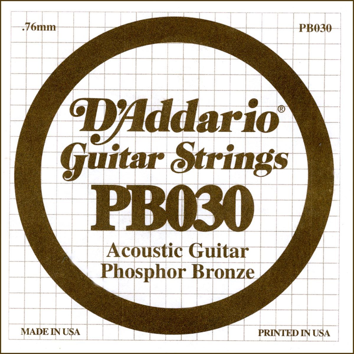 D´addario PB030 Cuerda Suelta para Guitarra Acústica PB030