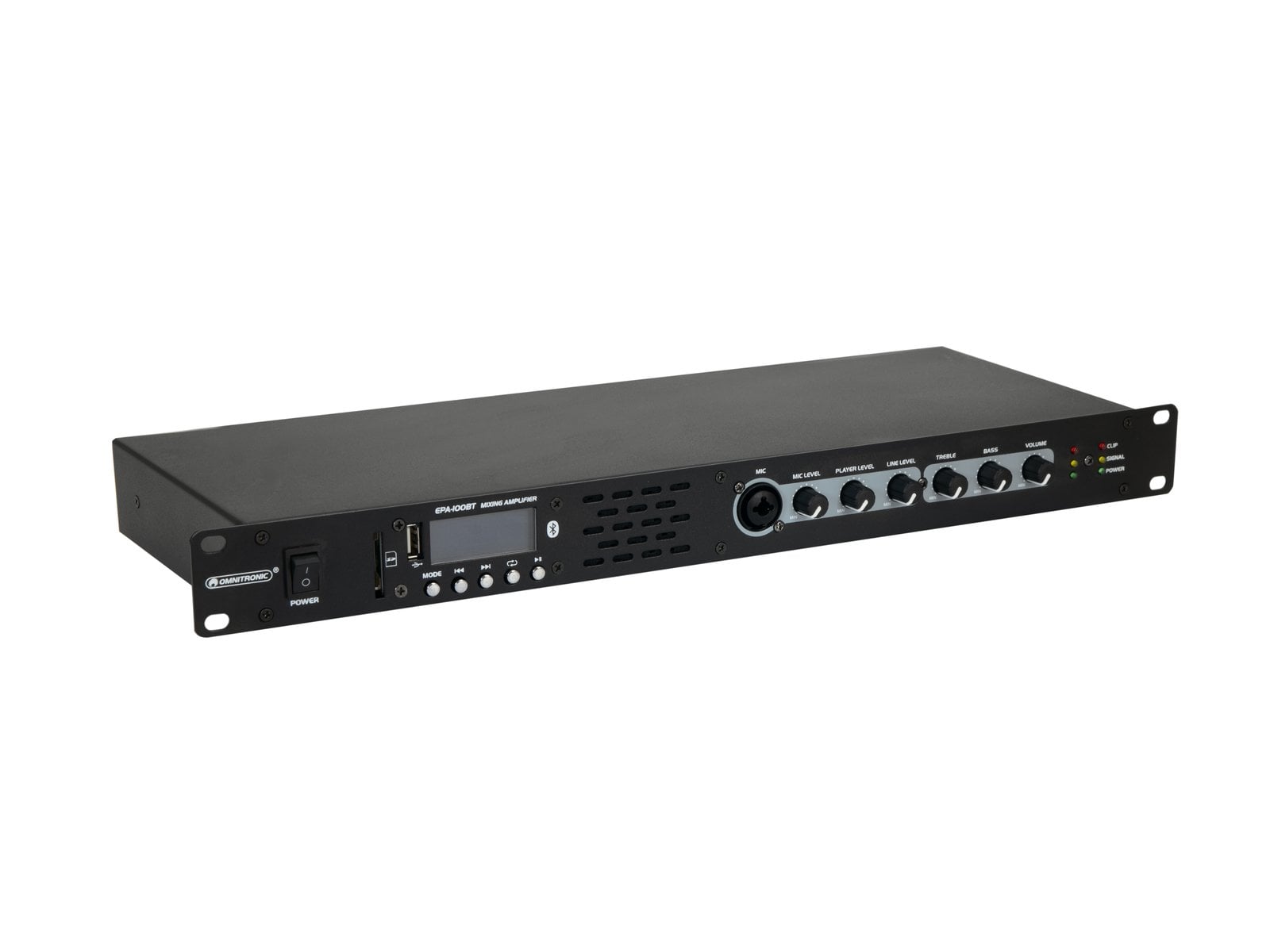 Omnitronic EPA-100BT Mezclador en Rack Amplificado EPA-100BT