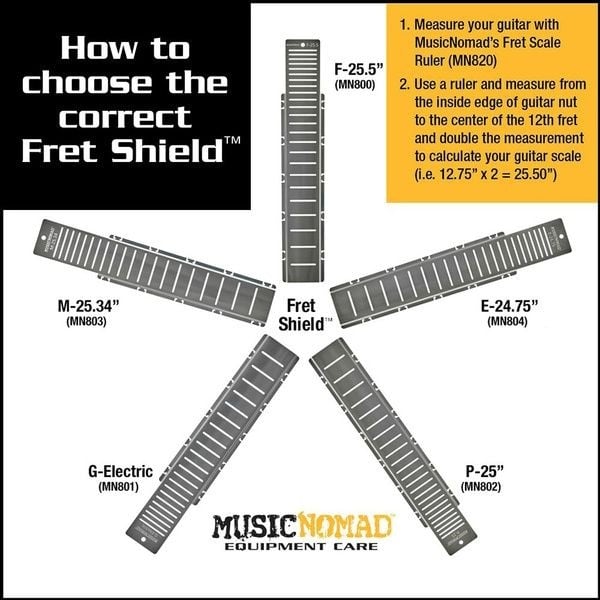 MusicNomad Fretboard Protector Para Trastes Escala P MN802