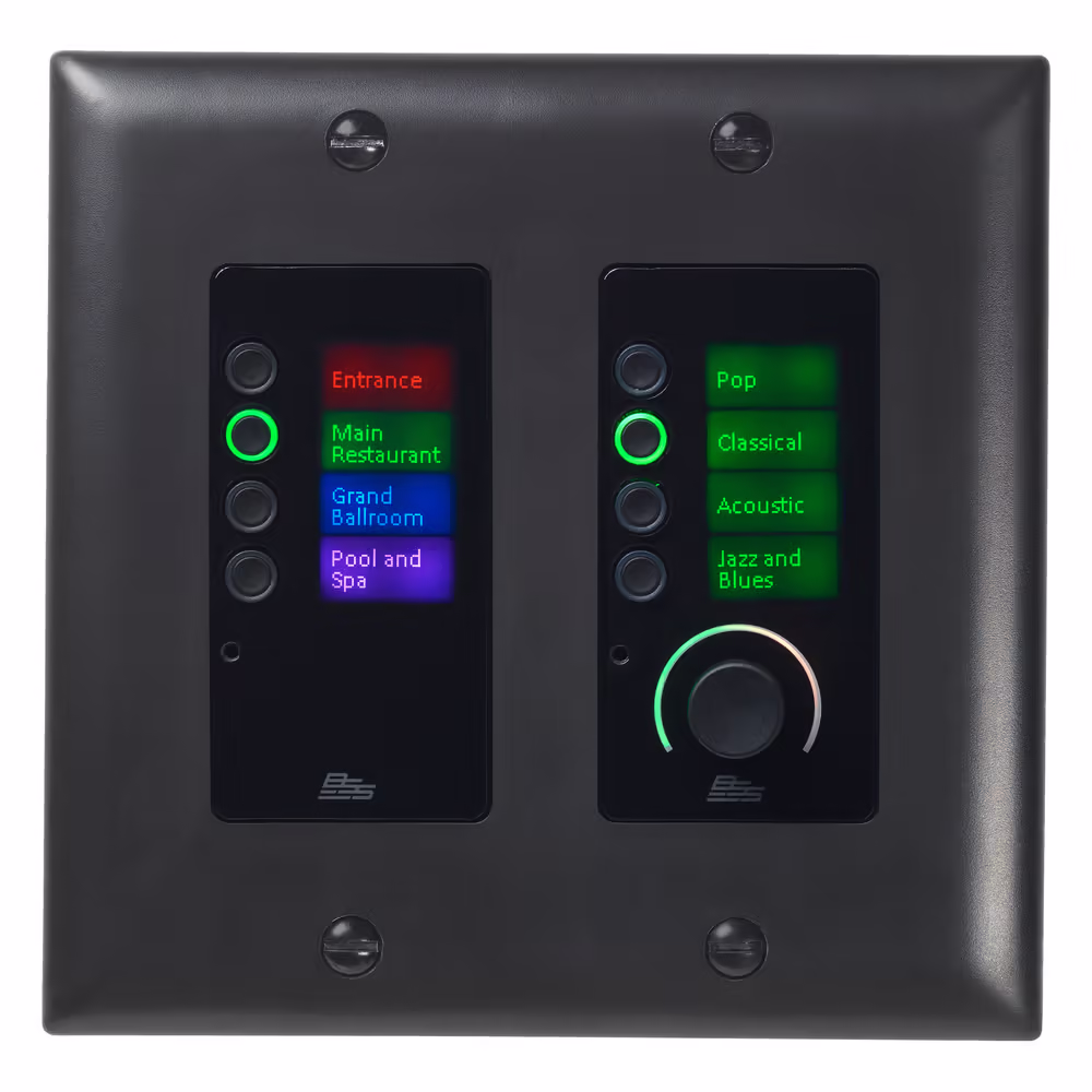 BSS Controlador Ethernet con 8 botones y control de volumen ec-8bv