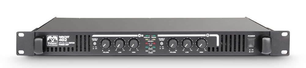 Palmer Macht 402 Amplificador estéreo de 19" para guitarra Mi Macht 402