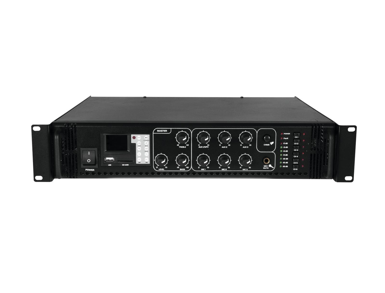 Omnitronic MPZ-350.6P Amplificador de mezcla mono PA de 6 zonas 350w MPZ-350.6P