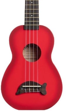 Kala Mksdrd Ukelele Soprano Makala Rojo Sombreado Serie Delfín Mksdrd