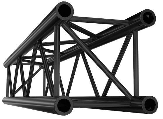 Showtec FQ30200HDB Straight 2000mm Heavy Duty Black Pro-30 Square F Truss FQ30200HDB