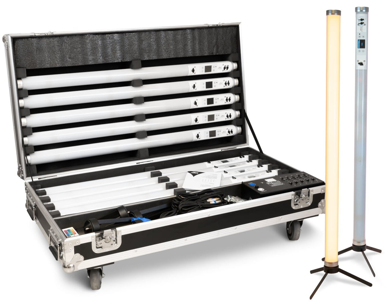 AFX SPECTRA-TUBES-FC Flightcase con 10 Barras LED IP65 FLIGHTCASE WITH 10 RGBW LIGHT TUBES IP65, DMX, BAT