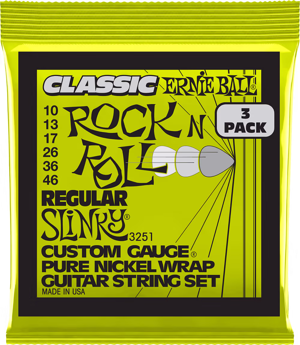 ERNIE BALL Juego Eléctrica Slinky Classic Rnr Pure 10-46 Tripack (3) EB3251