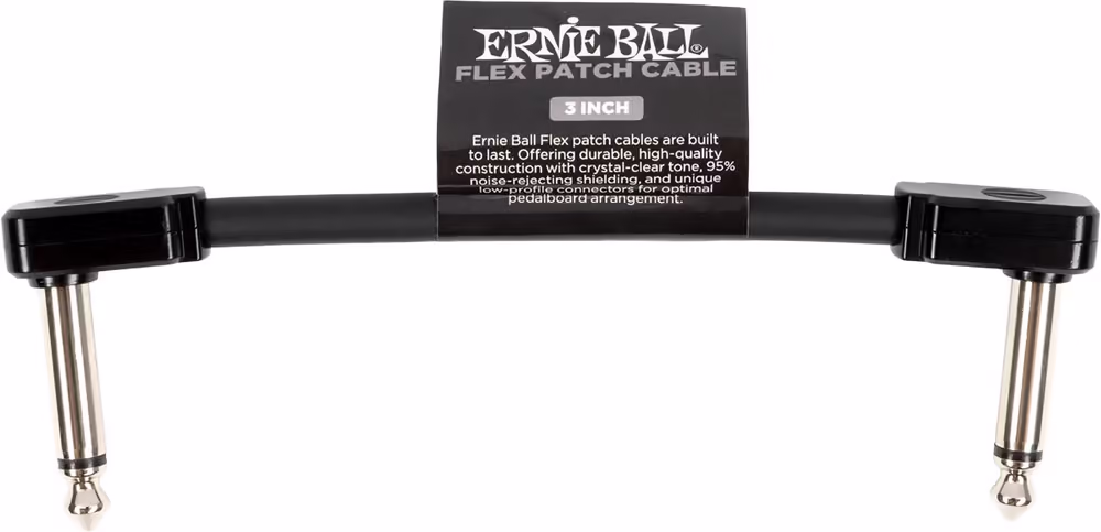 ERNIE BALL Cable Eb Flex Patch 3? Negro EEB6438