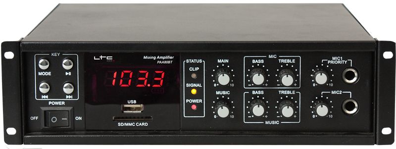 LTC PAA80 Bluetooth Amplificador de 80 Watios, Linea de 100V PAA80 Bt