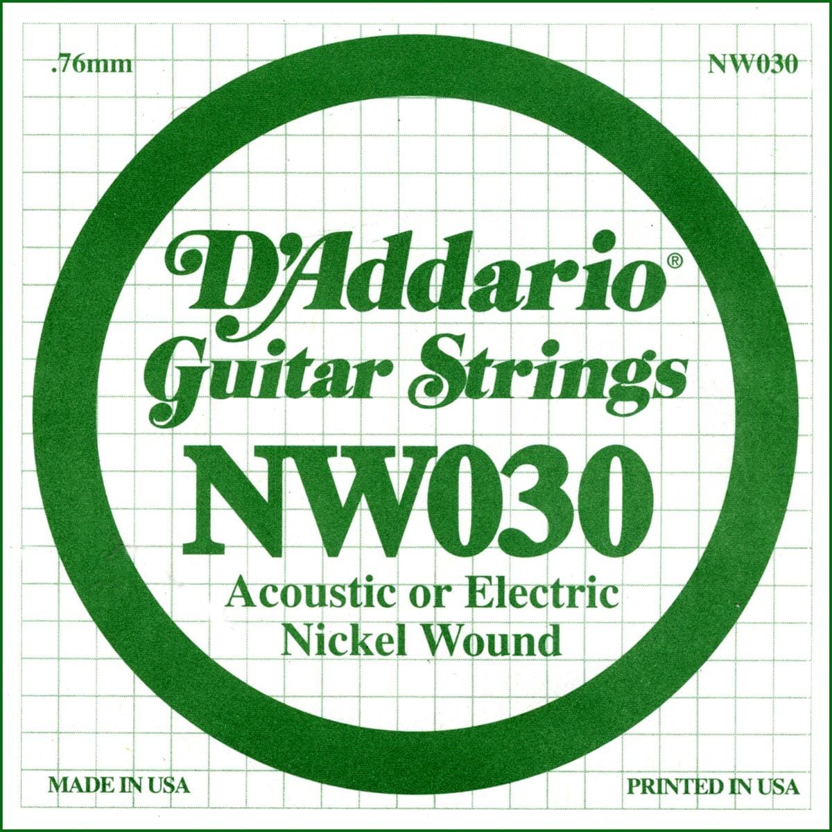 D´addario NW030 Cuerda Suelta para Guitarra Eléctrica NW030