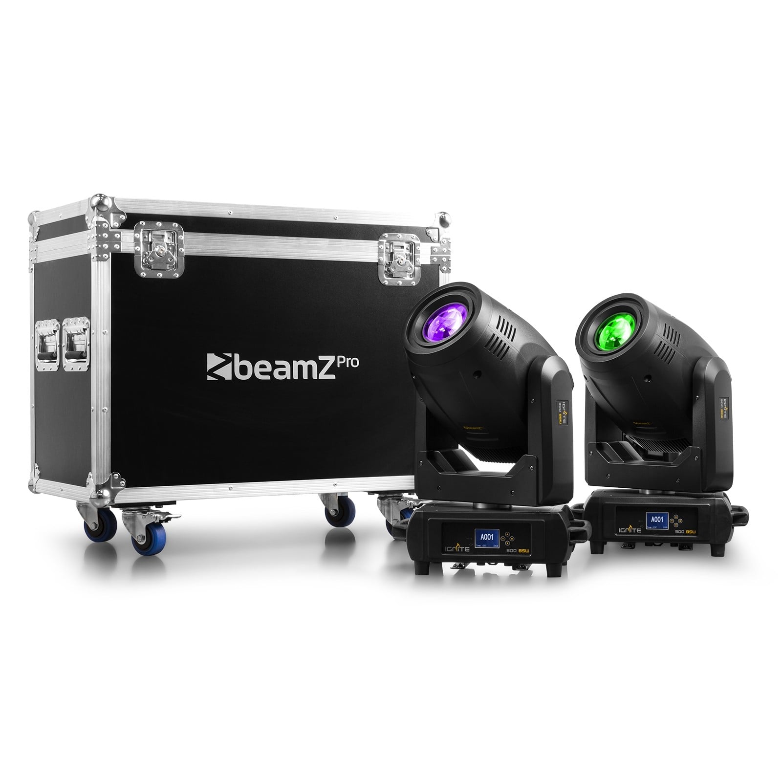 Beamz IGNITE 300LED 300W BSW 2 Cabeza Móvil en Flightcase IGNITE 300LED