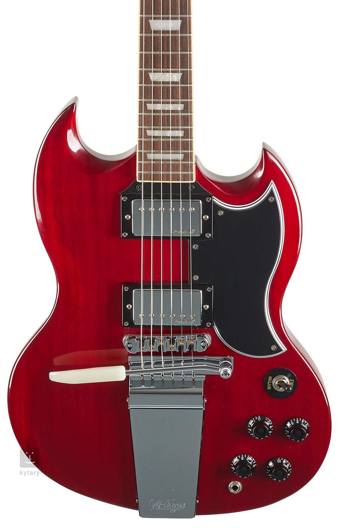 Vintage VS6 Vibrola Cherry Red Guitarra Eléctrica Vintage VS6 Vibrola Cherry Red