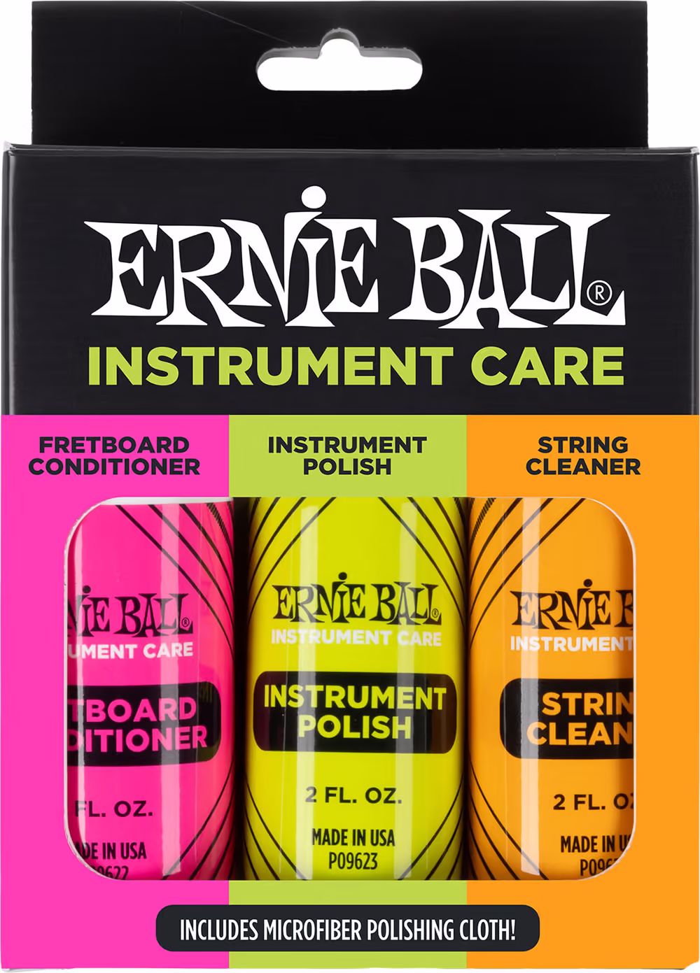 ERNIE BALL Kit Mantenimiento Para Guitarra W/ Gamuza Microfibra EB4225