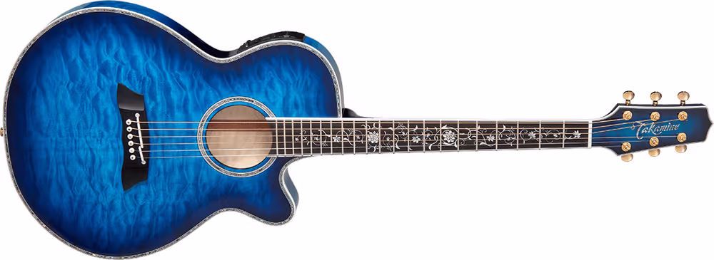 TAKAMINE GTVTSP100-DBS Guitarra Acústica Thinline Tsp100 Fx Cutaway - Quilt Da GTVTSP100-DBS