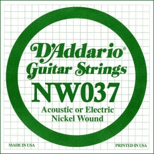 D´addario NW037 Cuerda Suelta para Guitarra Eléctrica NW037