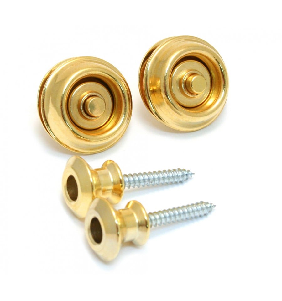 Dunlop Straplok Dual Retenedor de Correa Oro SLS1034G