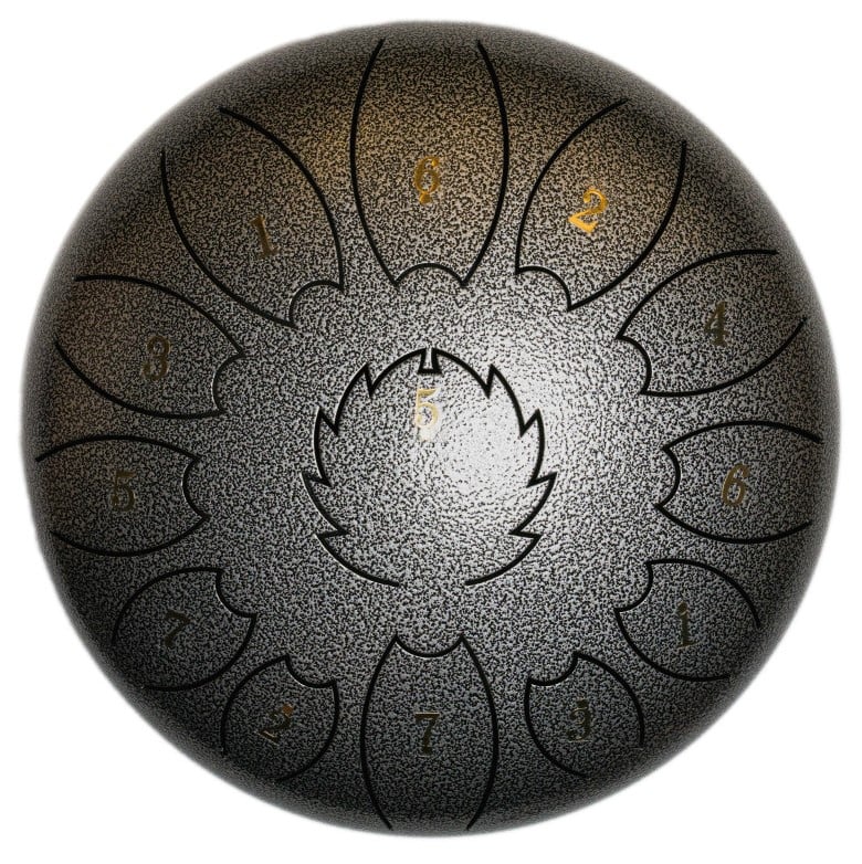 FZONE Steel Tongue Drum F-Zone STD618N Gris Jaspeado (6" 8 notas) FZONE Steel Tongue Drum F-Zone STD618N Gris
