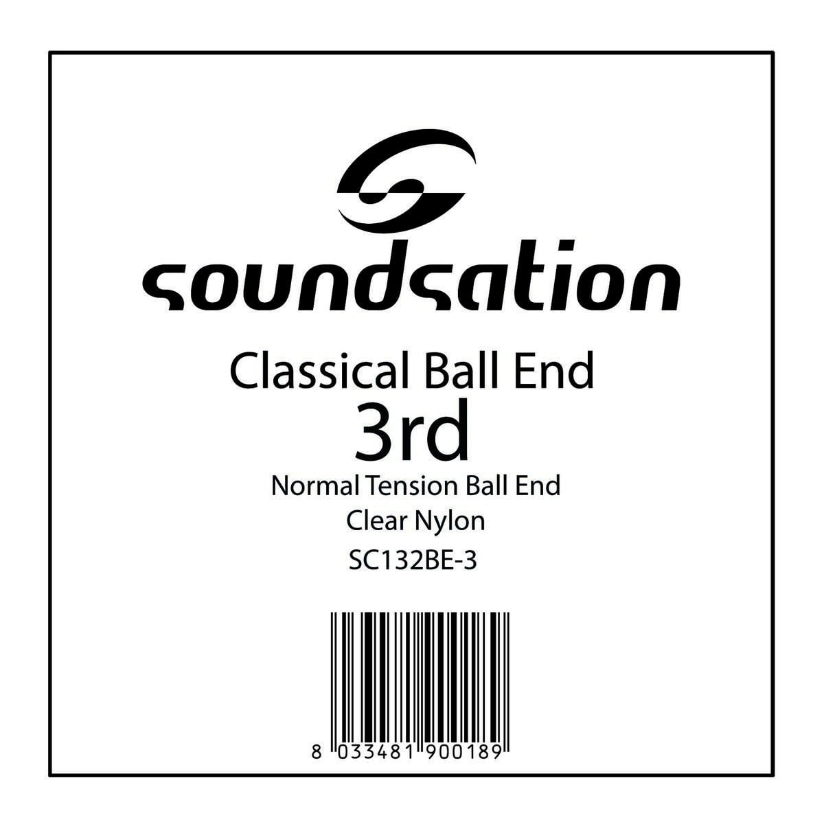 Soundsation Cuerda para guitarra clásica SC132BE-3 con extremo de bola - G 0.40 T SC132BE-3