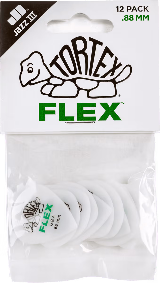 Dunlop Pack 12 Púas Tortex Flex Jazz Iii - 0,88 Mm ADU468P088