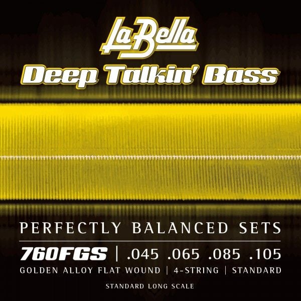 La Bella 760FGS Juego De Cuerdas  Para Bajo Deep Talkin Gold Flats 045-105 760FGS