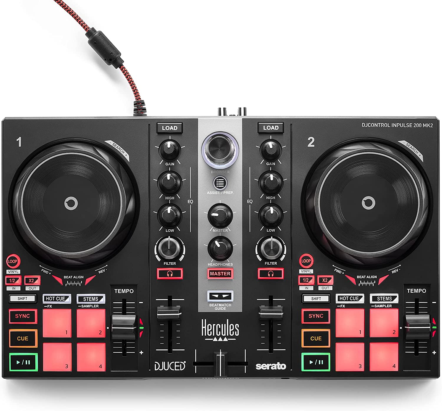 Hercules DJControl INPULSE 200 MK2 Controladora DJ INPULSE 200 MK2