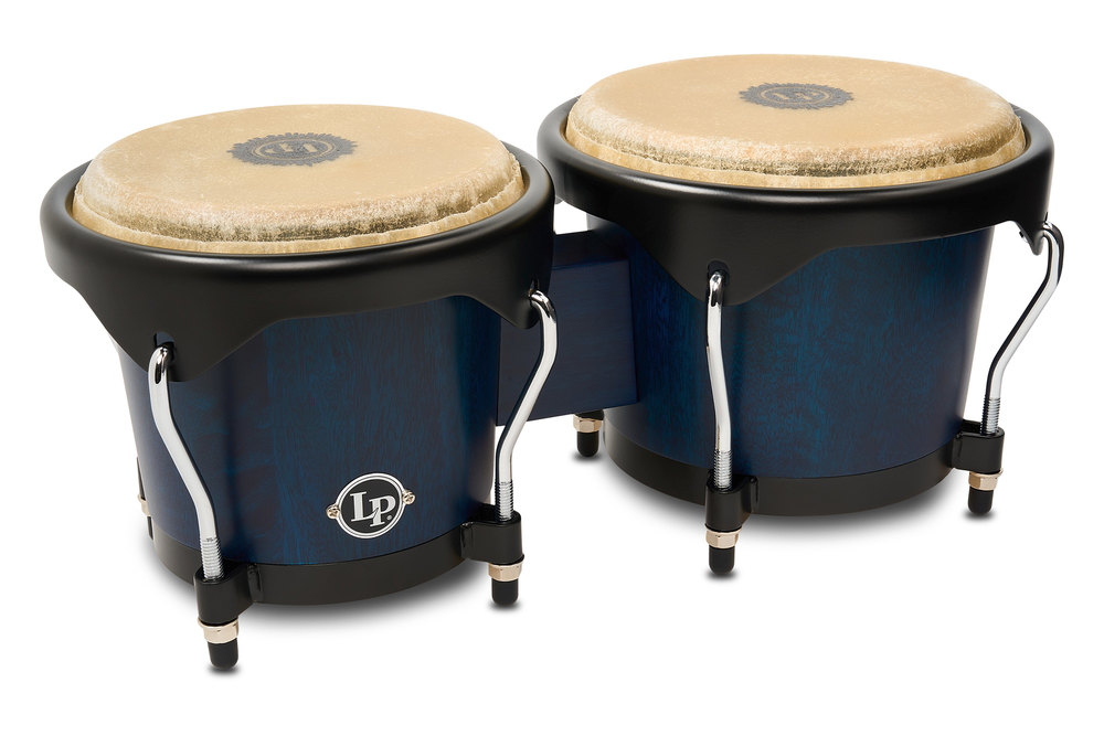 Latin Percussion LP601NYII-BL Bongo 6\" & 7\" City Series II Mango LP601NYII-BL